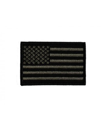 US Flag Patch, Woven, Subdued Black