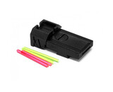 Airsoft Masterpiece Aluminum Rear Sight with Fiber for 5.1 Hi Capa - S Style - Black