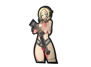 Weapons Grade Waifus Weapons Grade Waifus Erika Die Cut Morale Patch NSFW