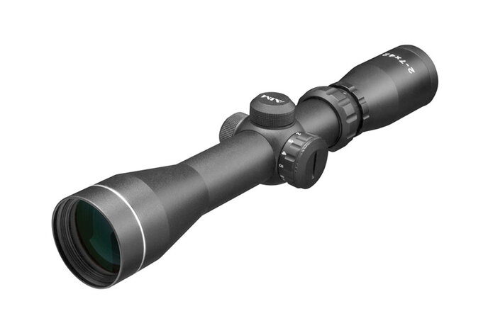 Aimsports 2-7X42 Dual Illuminated Reticle Long Eye Relief Scout Scope with Rings, Rangefinder Reticle