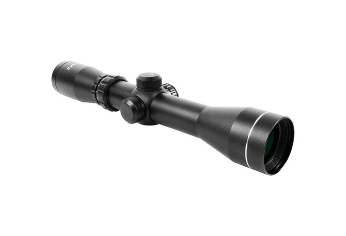 Aimsports 2-7X42 Dual Illuminated Reticle Long Eye Relief Scout Scope with Rings, Rangefinder Reticle