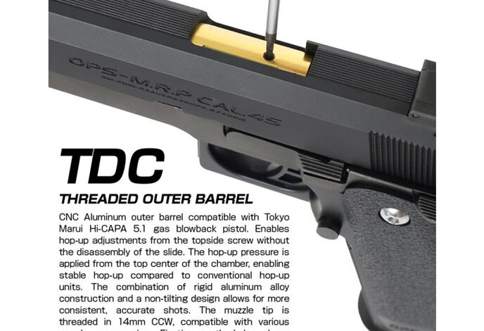 Nine Ball TM Hi-Capa 5.1 TDC Threaded Outer Barrel