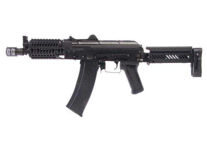 LCT Airsoft ZKS-74UN AK Full Metal AEG with Folding Stock Black