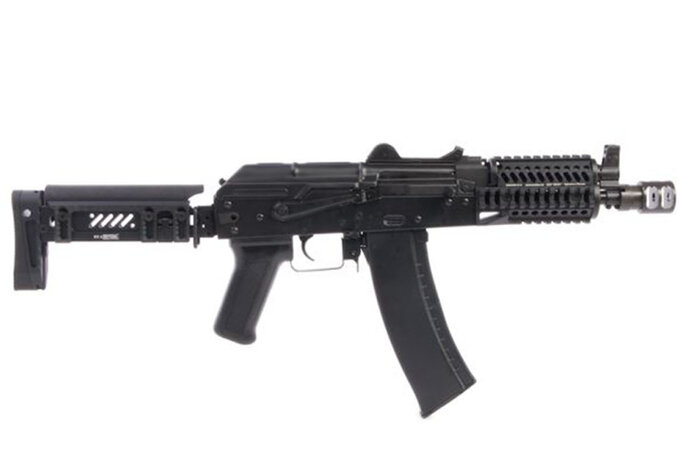 LCT Airsoft ZKS-74UN AK Full Metal AEG with Folding Stock Black