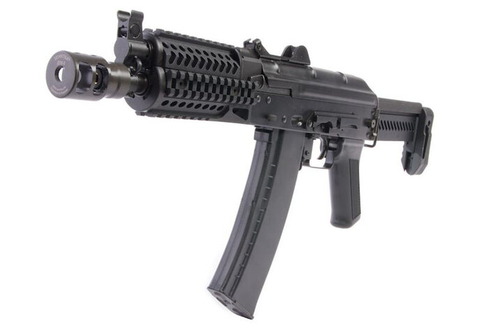 LCT Airsoft ZKS-74UN AK Full Metal AEG with Folding Stock Black