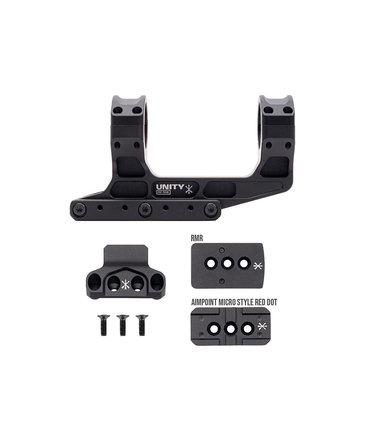 Unity Tactical PTS Unity Tactical FAST LVPO Optics Mount Set (RMR and Aimpoint RDS Offset Mounts Included) Black