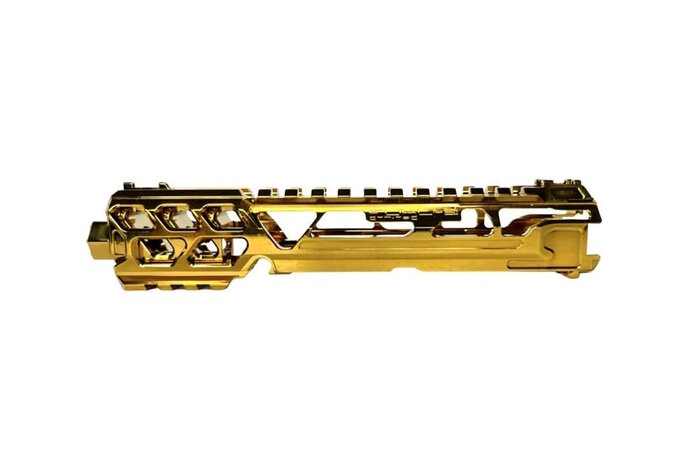 CTM TAC AAP-01 CNC Upper Set - Short Cutout Version Electroplated Chrome Gold