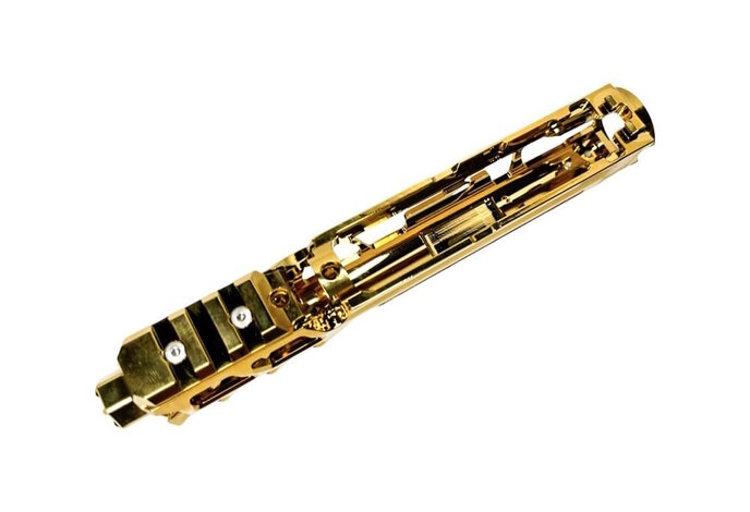 CTM TAC AAP-01 CNC Upper Set - Short Cutout Version Electroplated Chrome Gold