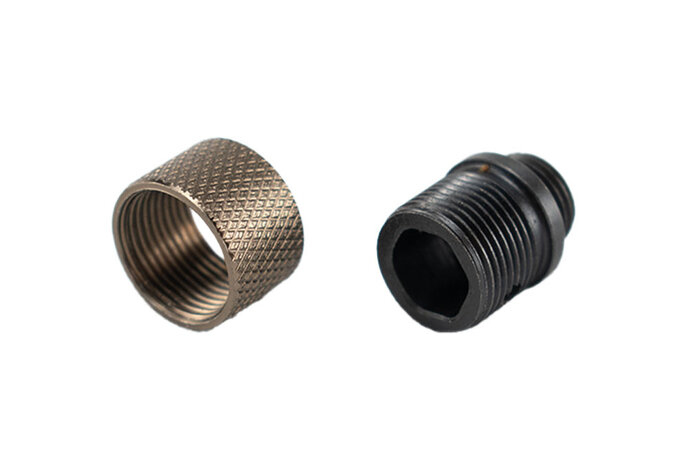 Poseidon 11mm CW to 14mm CCW Thread Adapter with Cap