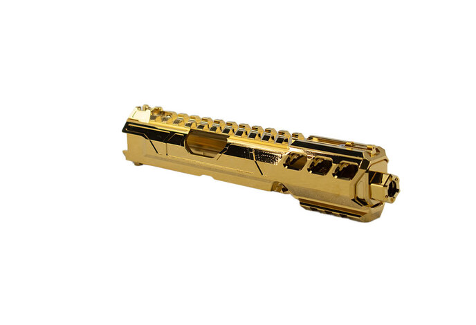 CTM TAC AAP-01 CNC Upper Set - Short Normal Version Electroplated Chrome Gold