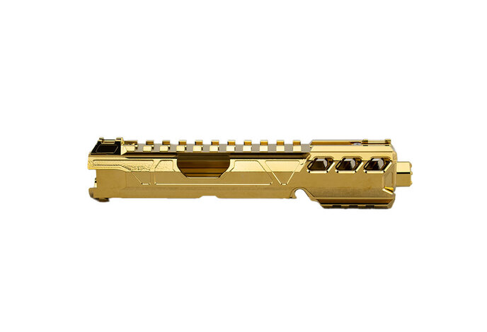 CTM TAC AAP-01 CNC Upper Set - Short Normal Version Electroplated Chrome Gold