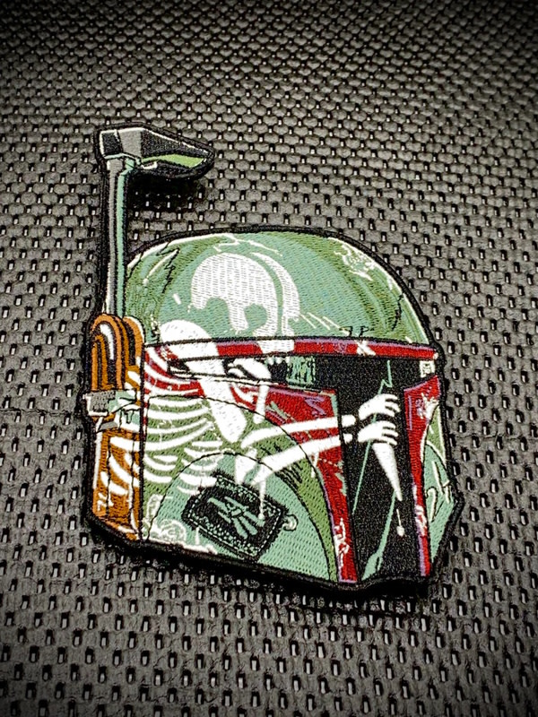 SAMURAI BOBA FETT Mashup Embroidery Patch Morale Comics Hook and