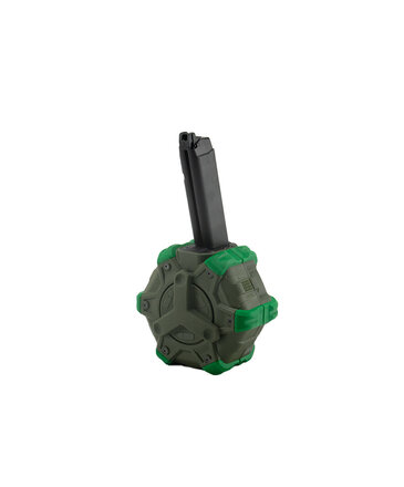 WE Tech WE Glock series 350 rd gas drum magazine, green