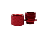 Unisoft 11mm CW to 14mm CCW thread adapter with cover, knurled