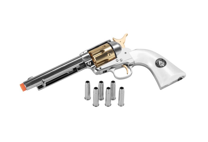 Umarex Elite Force Legends Smokewagon 6-Shot CO2 Revolver, Gold Accent Limited Edition