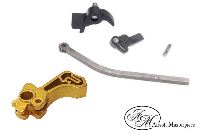Airsoft Masterpiece CNC Steel Hammer & Sear Set for Hi Capa,  Infinity SV, Gold