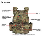 Yakeda Yakeda Quick Release Plate Carrier, Laser Cut