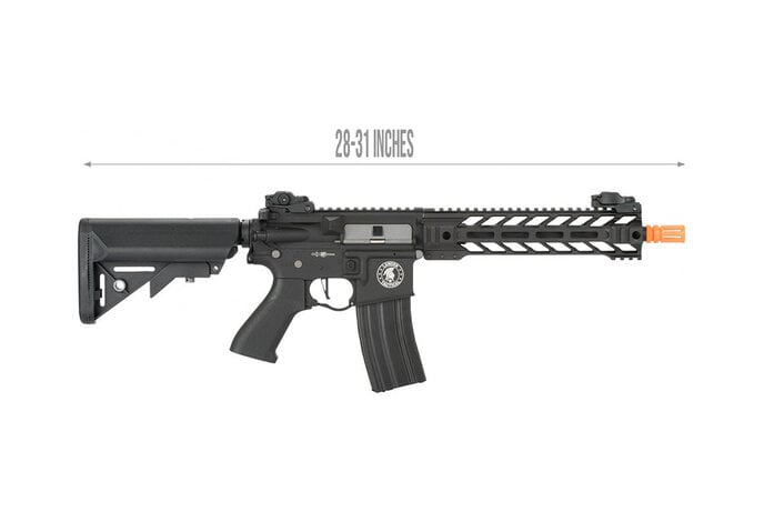 Lancer Tactical GEN2 M4 Enforcer Proline 10" Battle Hawk PDW High FPS Metal Rifle Black