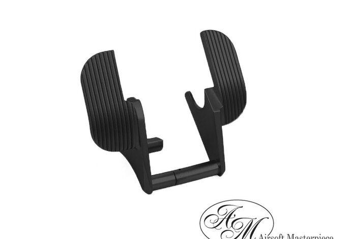 Airsoft Masterpiece STEEL Thumb Safety for Hi Capa - Type 4 SV Wide Style (Matte Black)