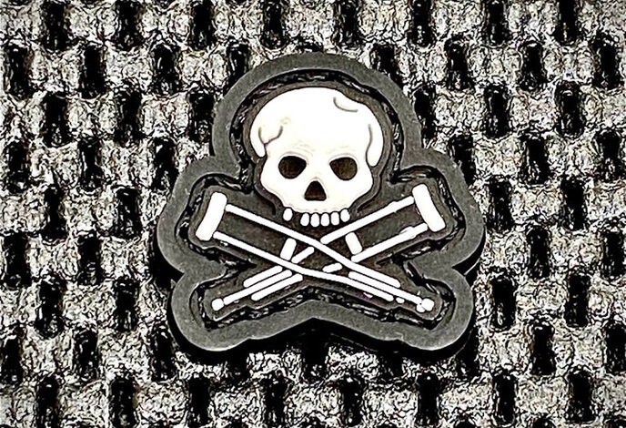 Tactical Outfitters Skull & Crutches PVC Cat Eye Morale Patch