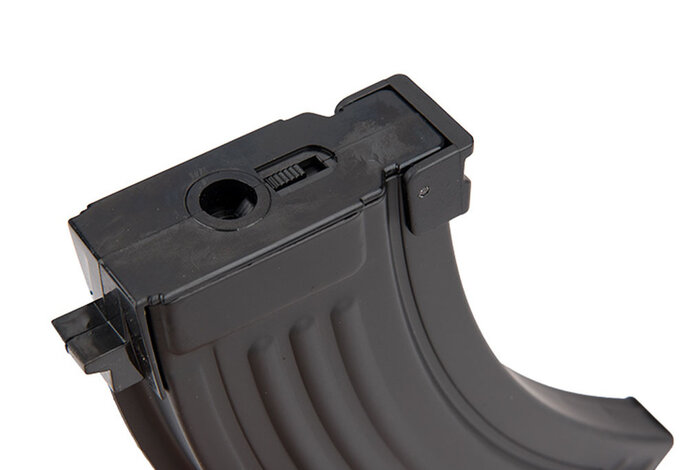 AK-47 metal 150 round mid cap magazine, black