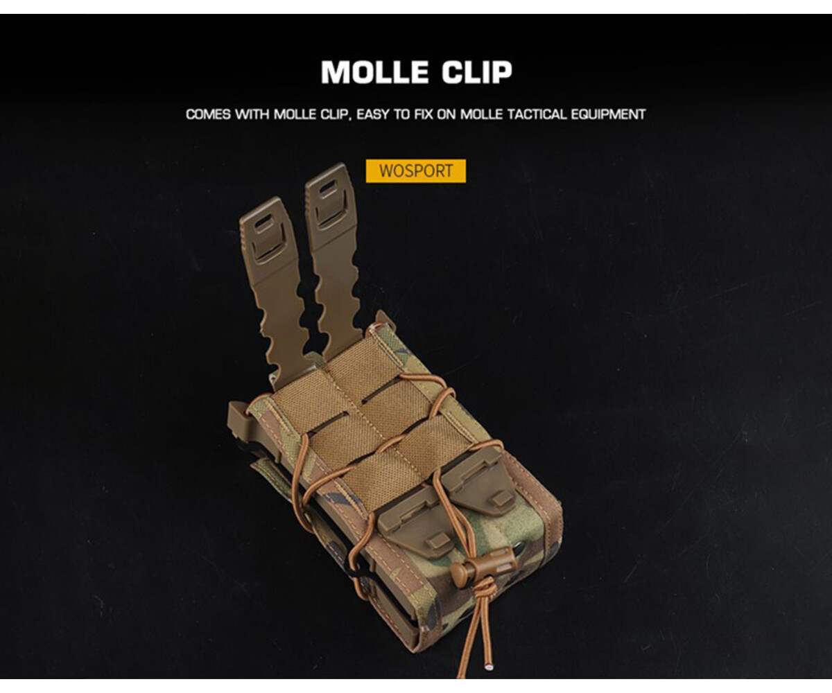 Wosport Tiger Type Single Stacker 5.56 Magazine Pouch - Airsoft