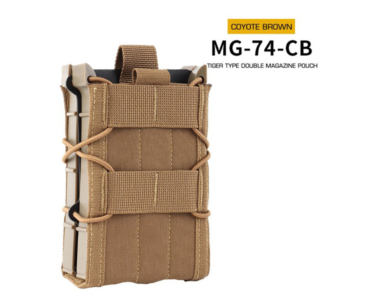 Wosport Tiger Type Single Stacker 5.56 Magazine Pouch - Airsoft