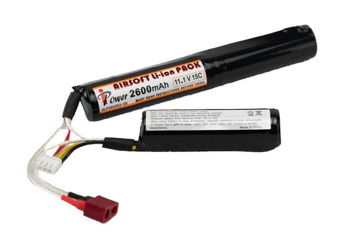 iPower 11.1v 2600mAh 2x Nunchuck Li-Ion Battery Deans