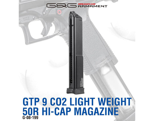 G&G G&G SMC9/GTP9 50 round Lightweight CO2 Pistol Magazine