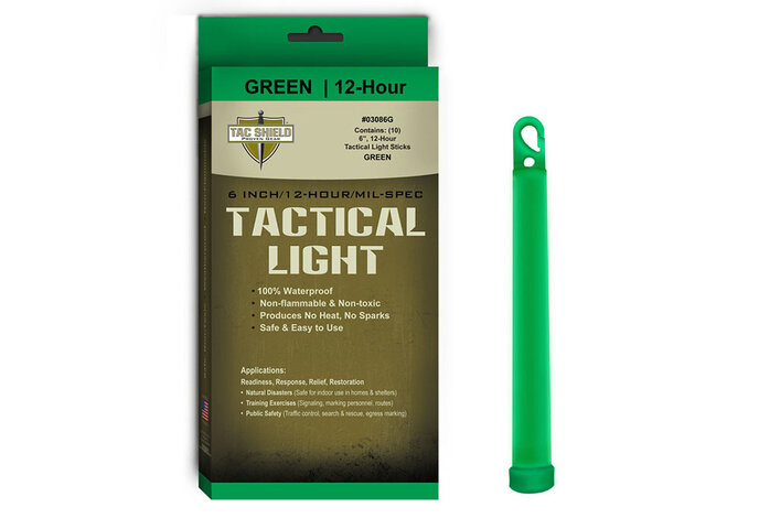 TAC 12 hour 6 inch light sticks, 10 pack