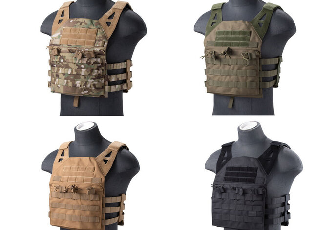 Lancer Tactical Lightweight Molle Tactical Vest with Retention Cords