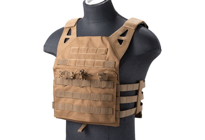 Lancer Tactical Lightweight Molle Tactical Vest with Retention Cords