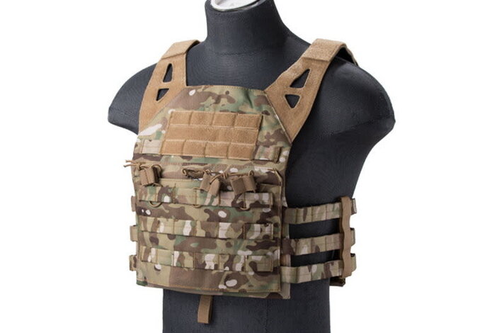 Lancer Tactical Lightweight Molle Tactical Vest with Retention Cords
