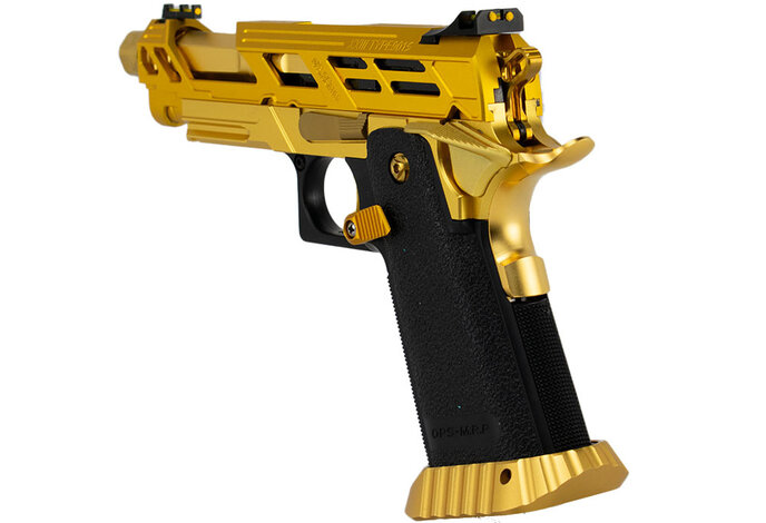 AEX Custom MINI JEFE – Tokyo Marui Hi Capa 4.3 GBB Pistol w/ EDGE & Dr. Black Upgrades, Gold