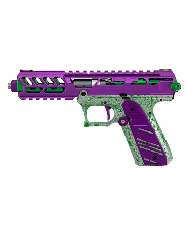 Airsoft Extreme AEX Custom JOKER Action Army AAP-01 Gas Blowback Custom Gun, Purple/Green