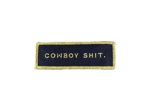 Violent Little Machine Shop Violent Little Machine Shop COWBOY SHIT Morale Patch, Black / Gold