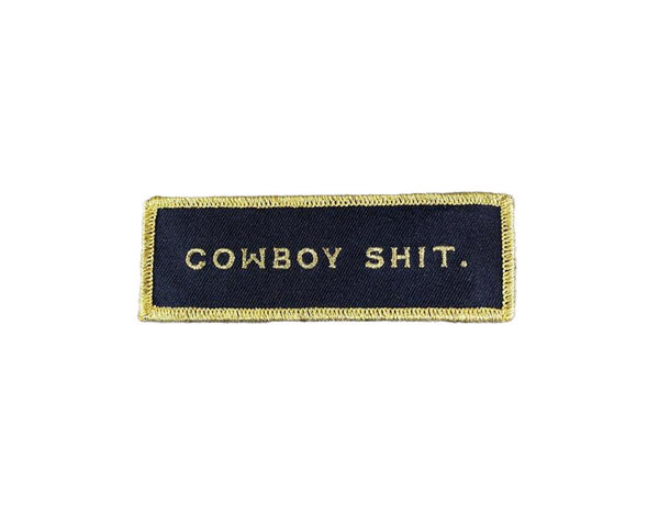 Violent Little Machine Shop Violent Little Machine Shop COWBOY SHIT Morale Patch, Black / Gold