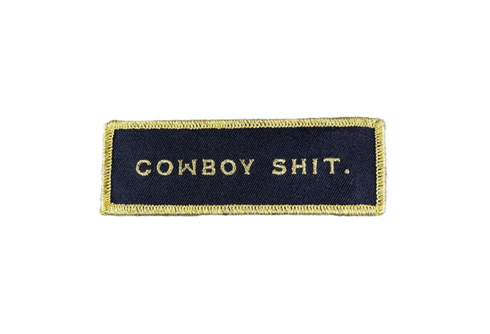 Violent Little Machine Shop COWBOY SHIT Morale Patch, Black / Gold