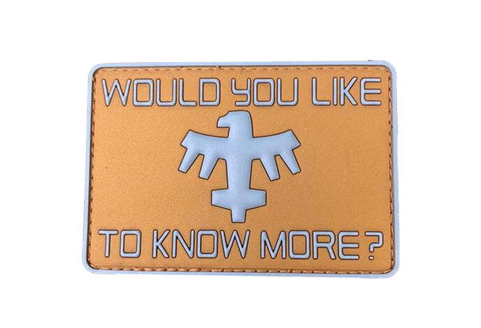 Violent Little Machine Shop WOULD YOU LIKE TO KNOW MORE? PVC Morale Patch