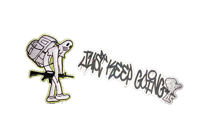 Tactical Outfitters OG PUMPKIN JUST KEEP GOING Morale Patch and Sticker Set