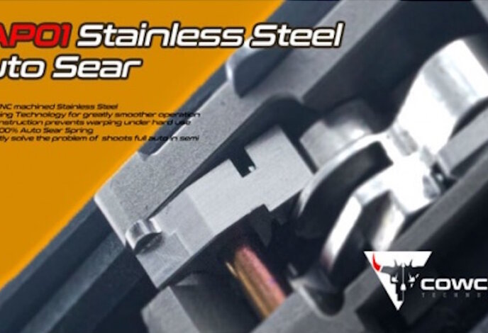 CowCow Stainless Steel Auto Sear and Spring for AAP-01