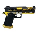 Airsoft Extreme AEX Custom BLACK AND YELLOW Tokyo Marui Hi Capa 4.3 Gas Blowback Pistol