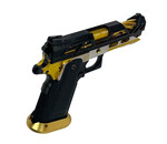 Airsoft Extreme AEX Custom BLACK AND YELLOW Tokyo Marui Hi Capa 4.3 Gas Blowback Pistol