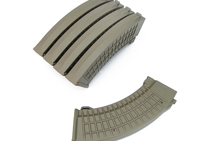 King Arms AK 110 Round Polish Midcap Magazine 5 Pack Dark Earth