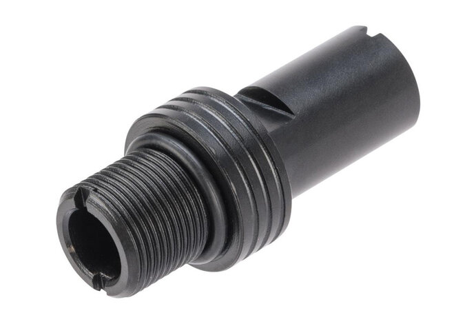 Angel Custom 12mm- to 14mm- CNC Steel Adapter for MP7 Series Airsoft AEG for Tokyo Marui MP7 / WELL R4