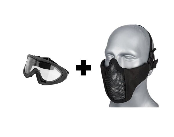 WoSport Valken Kilo Thermal Goggles + Wosport Steel Mesh Nylon Padded Lower Face Mask Combo