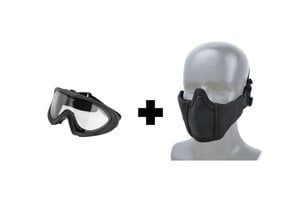 WoSport Valken Kilo Thermal Goggles + WoSport Steel Mesh Nylon Padded Lower Face Mask Small Combo
