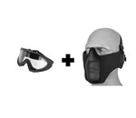WoSport Valken Kilo Thermal Goggles + Wosport Steel Mesh Nylon Padded Lower Face Mask with Ear Protection Combo