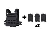 Wosport Lightweight SPC Tactical Vest + 3x Tiger Kangaroo Pouch Combo