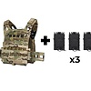 WoSport Wosport Lightweight SPC Tactical Vest + 3x Tiger Kangaroo Pouch Combo